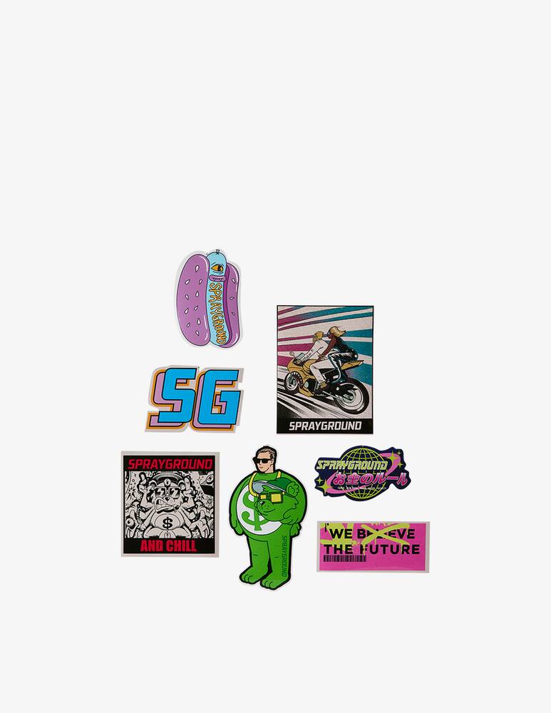 rinascente Sprayground Punk sticker shark backpack