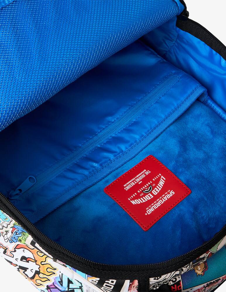 rinascente Sprayground Punk sticker shark backpack