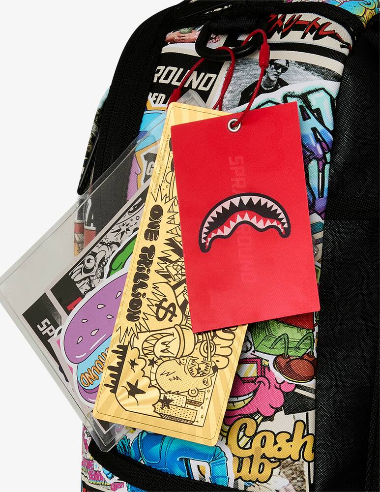 rinascente Sprayground Punk sticker shark backpack