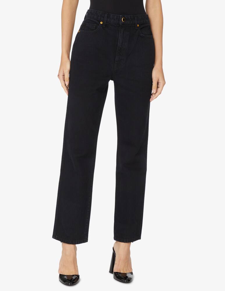 rinascente Khaite High rise wide leg cropped jeans - Black