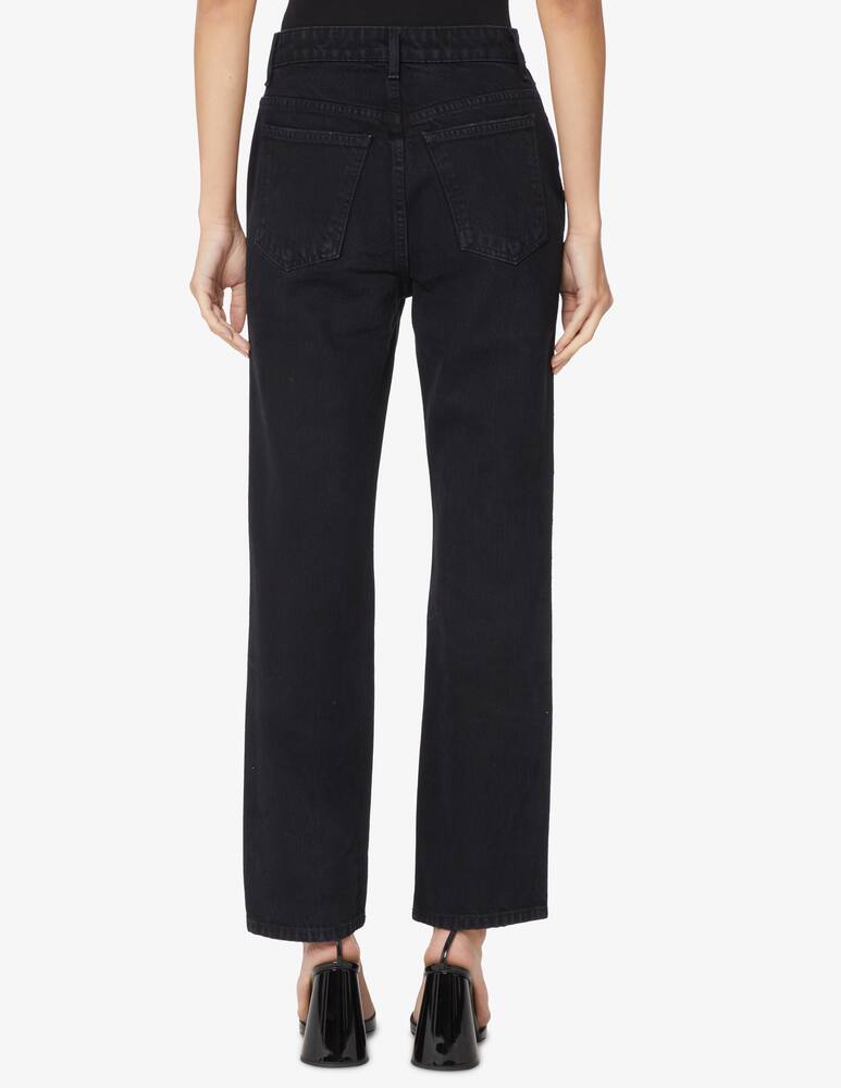 rinascente Khaite High rise wide leg cropped jeans - Black