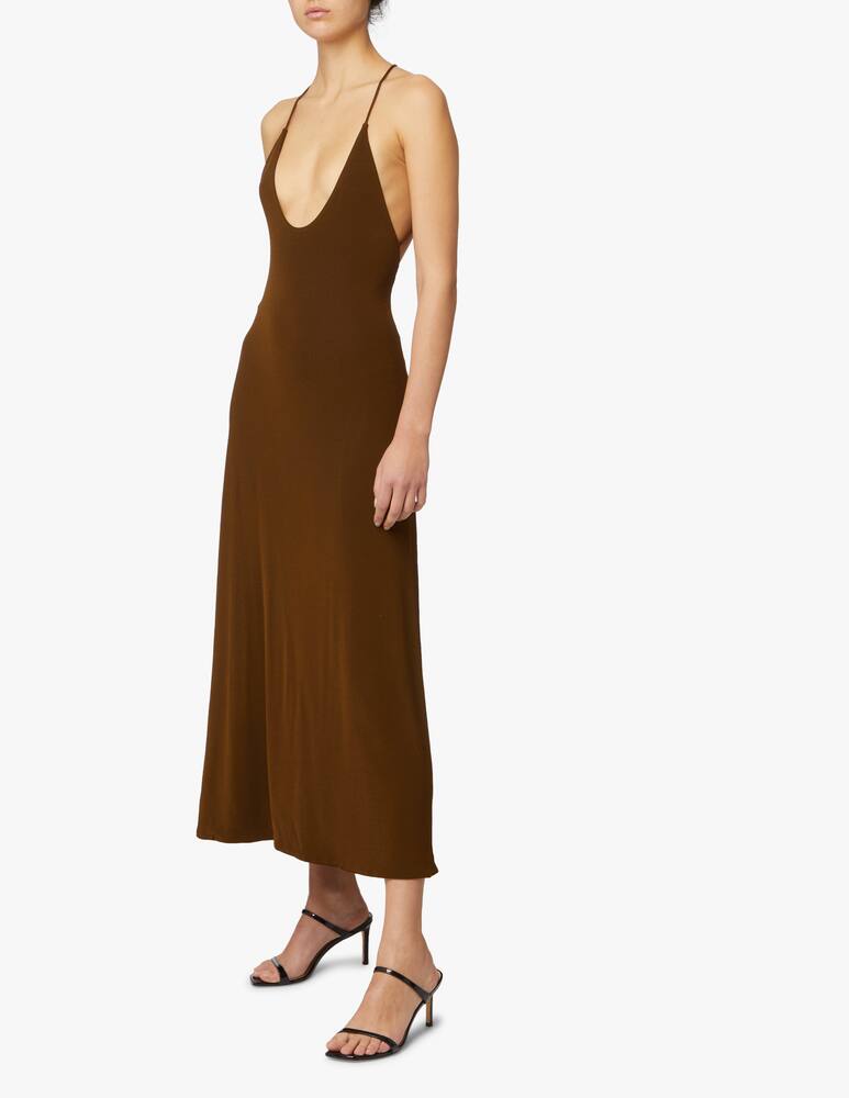 Khaite Vestito midi Rina - marrone - immagine 1 Khaite Vestito midi Rina - marrone - immagine 1