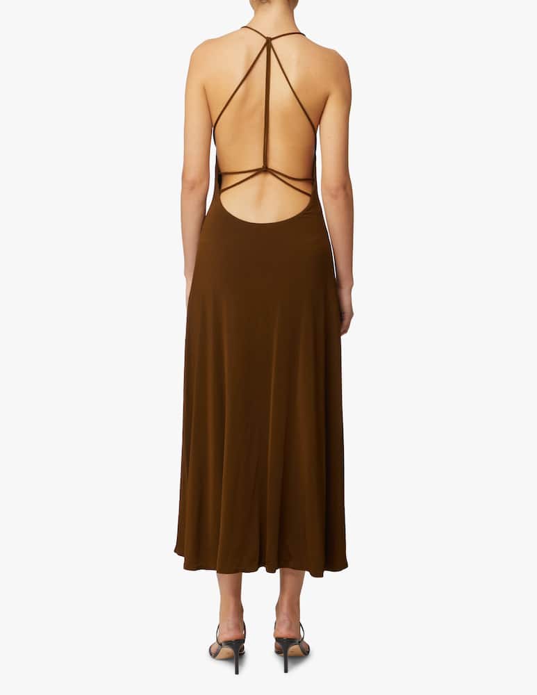 rinascente Khaite Vestito midi Rina - marrone