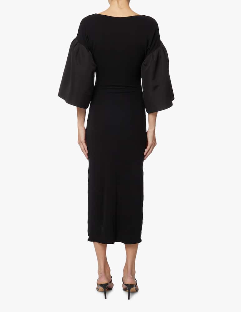 rinascente Khaite Kali midi dress - black