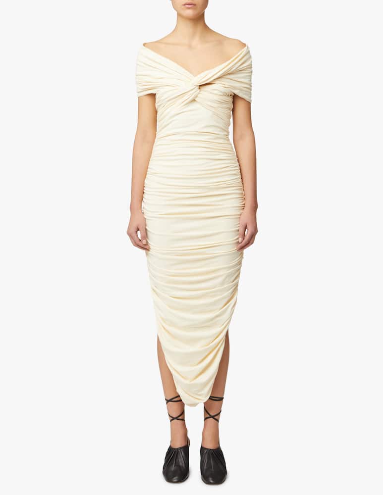 Khaite Spence midi dress - beige - picture 2 Khaite Spence midi dress - beige - picture 2