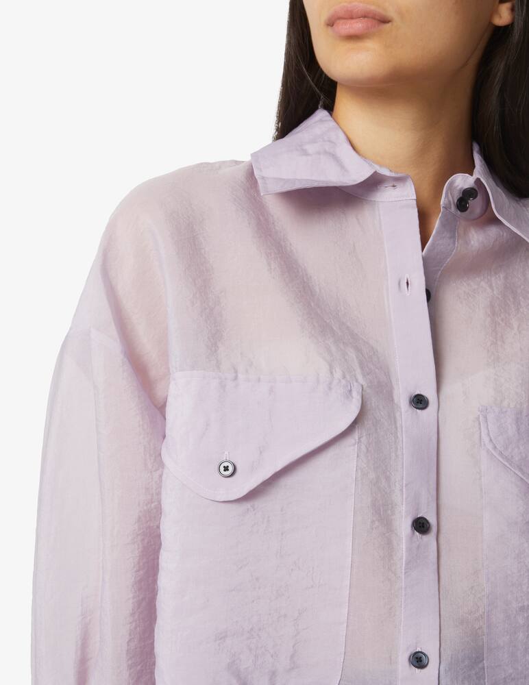 rinascente Khaite Camicia over in organza Birdie - Viola