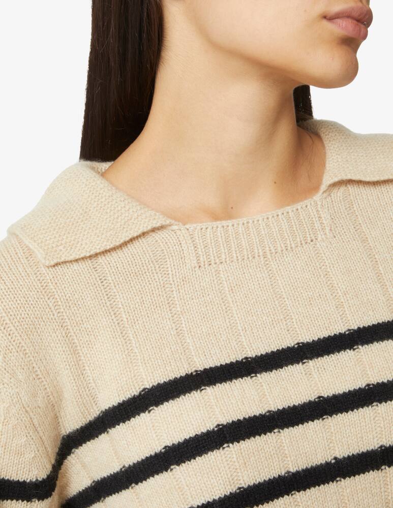 rinascente Khaite Polo a maniche lunghe in cashmere Mateo - Beige