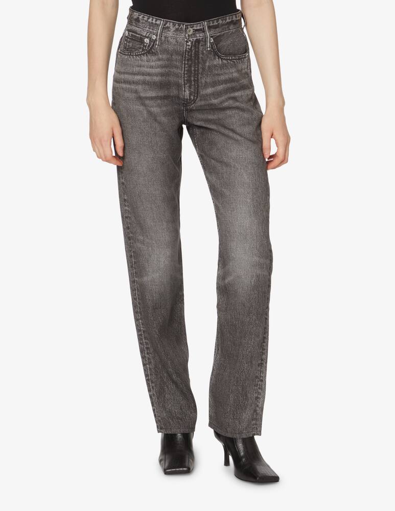 rinascente Rag & Bone Liquid Alex high rise straight leg jeans - Black