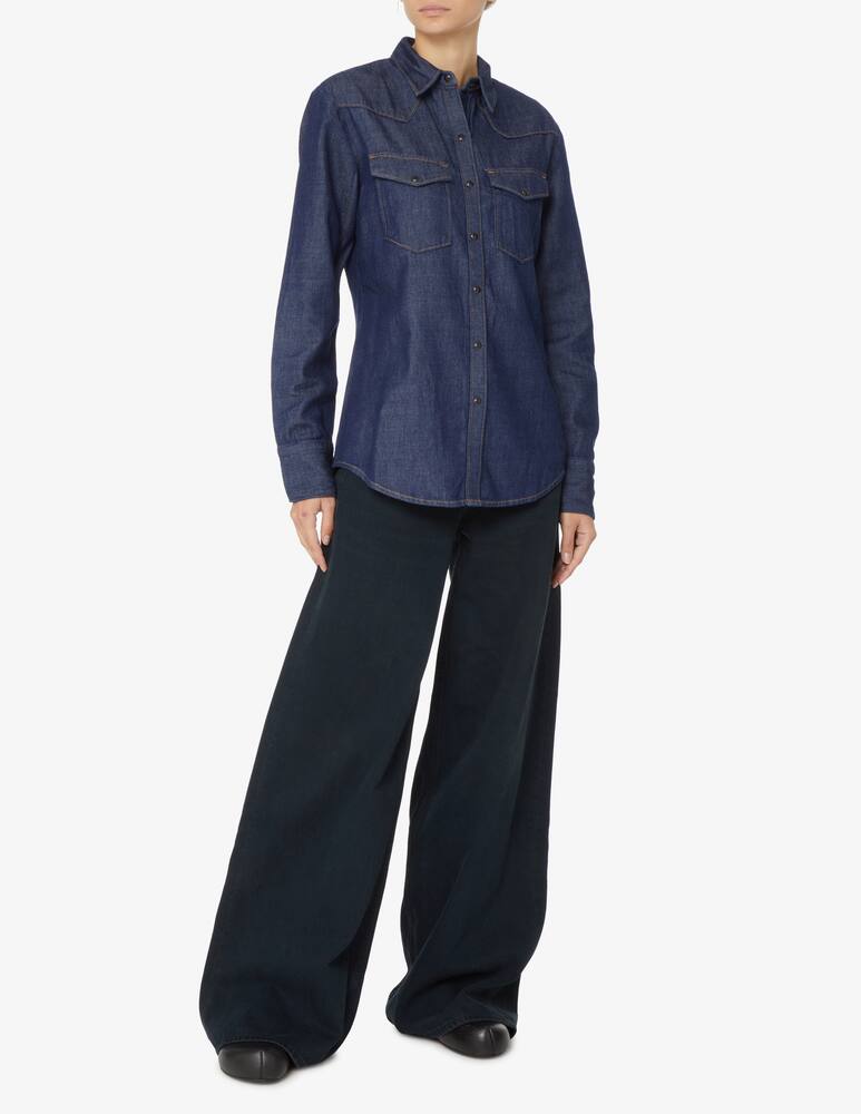 rinascente Rag & Bone Camicia di jeans con tasca - Blu