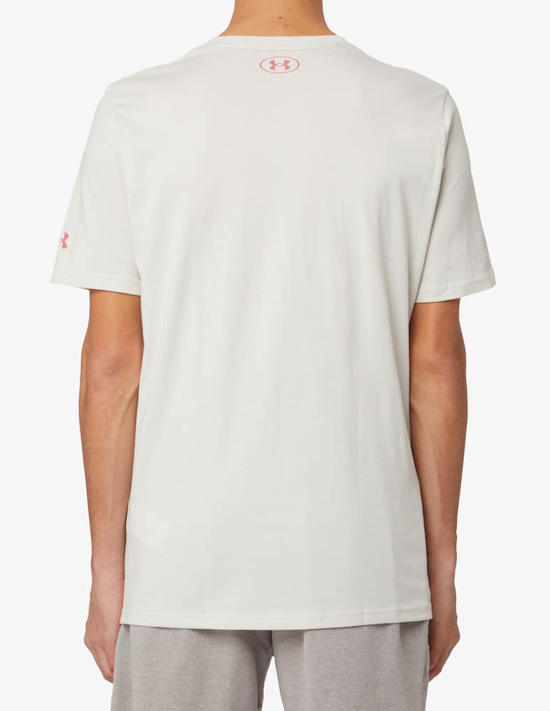 rinascente Under Armour Maglietta con logo bull the rock - Bianco