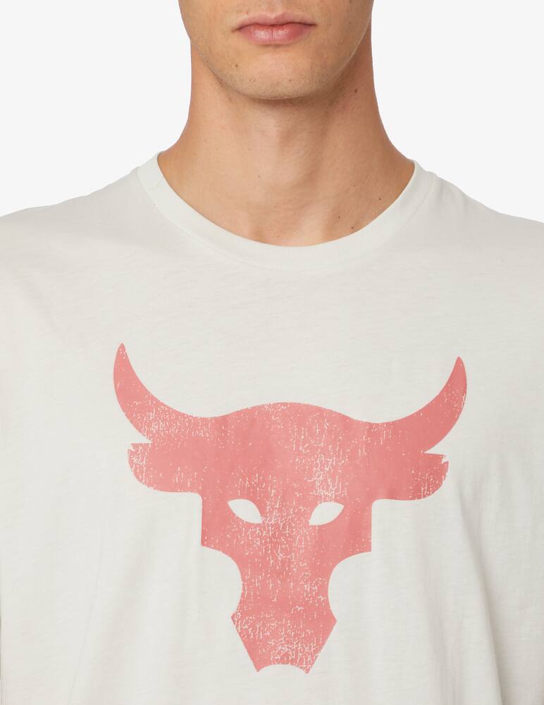 rinascente Under Armour Maglietta con logo bull the rock - Bianco