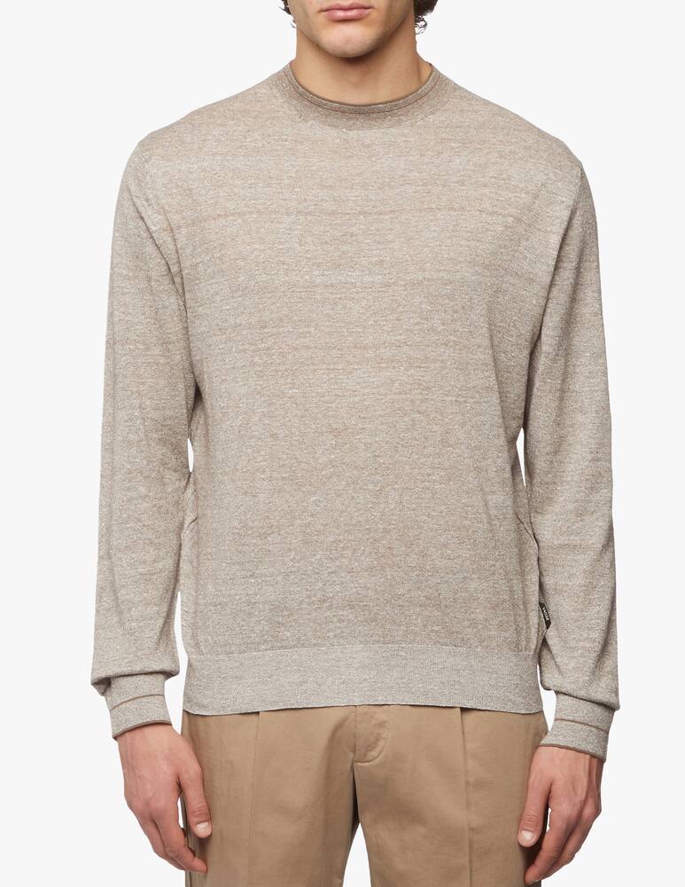 Zegna Maglia girocollo in lino jaspe - immagine 1 Zegna Maglia girocollo in lino jaspe - immagine 1