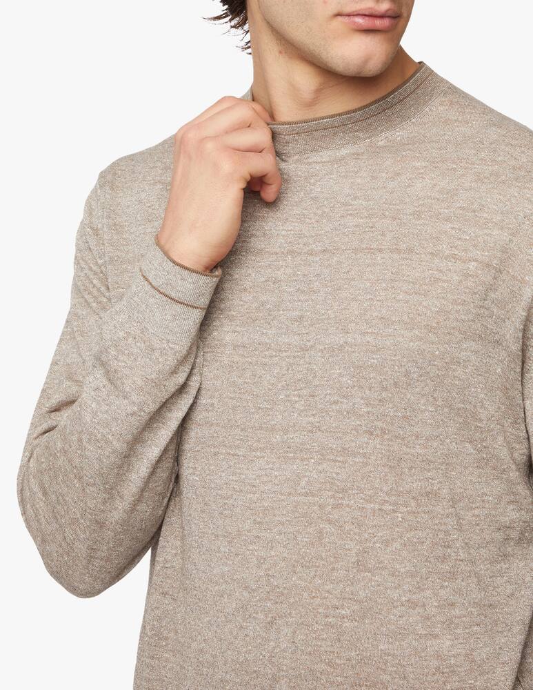 Zegna Maglia girocollo in lino jaspe - immagine 4 Zegna Maglia girocollo in lino jaspe - immagine 4