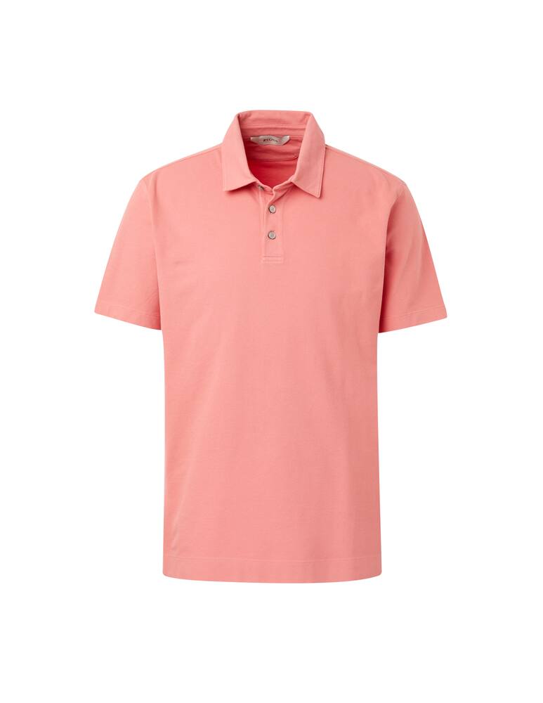 rinascente Zegna Polo manica corta piquet lavata - rosa