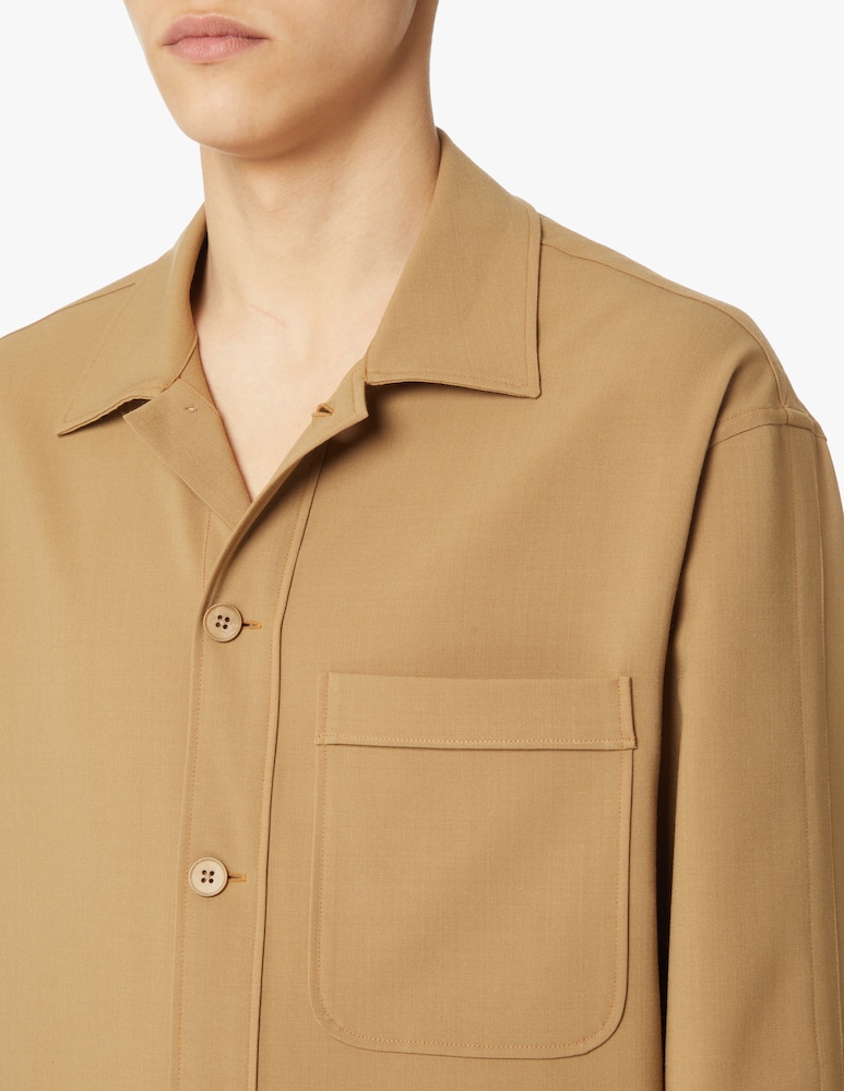 rinascente Zegna Tech gabardine overshirt jacket - yellow