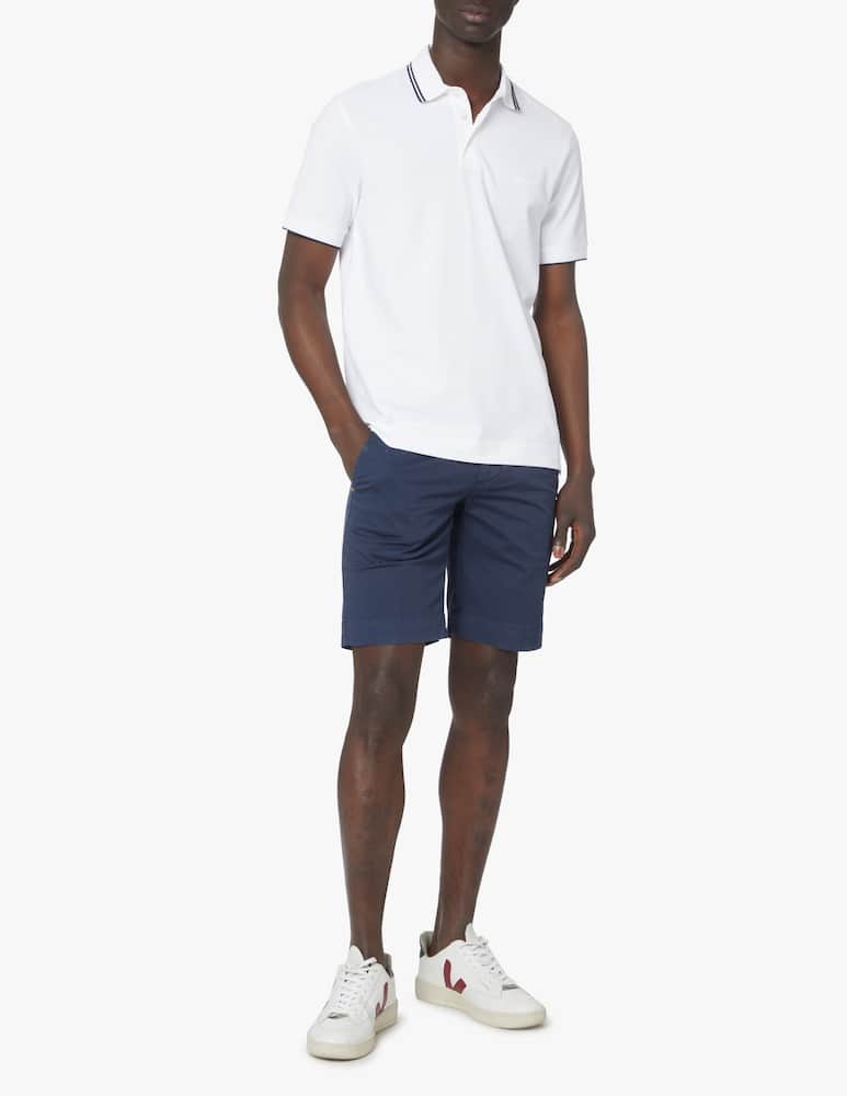 rinascente Zegna Carry over piquet short sleeve polo - white