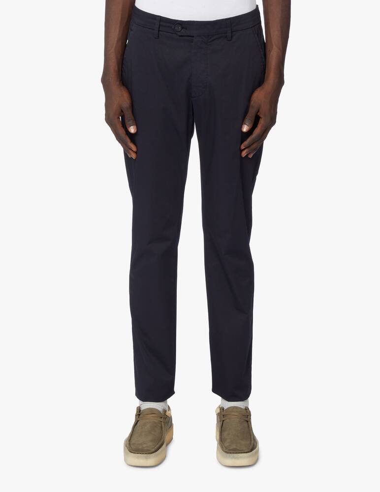 rinascente Zegna Satin cotton chino pant - blue