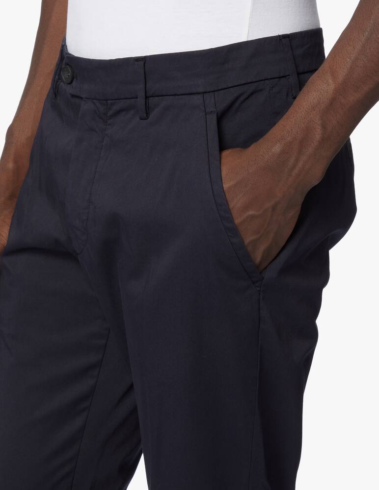 rinascente Zegna Satin cotton chino pant - blue