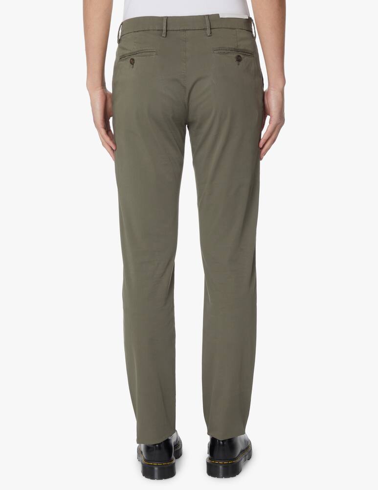 rinascente Zegna Satin cotton chino pant - green