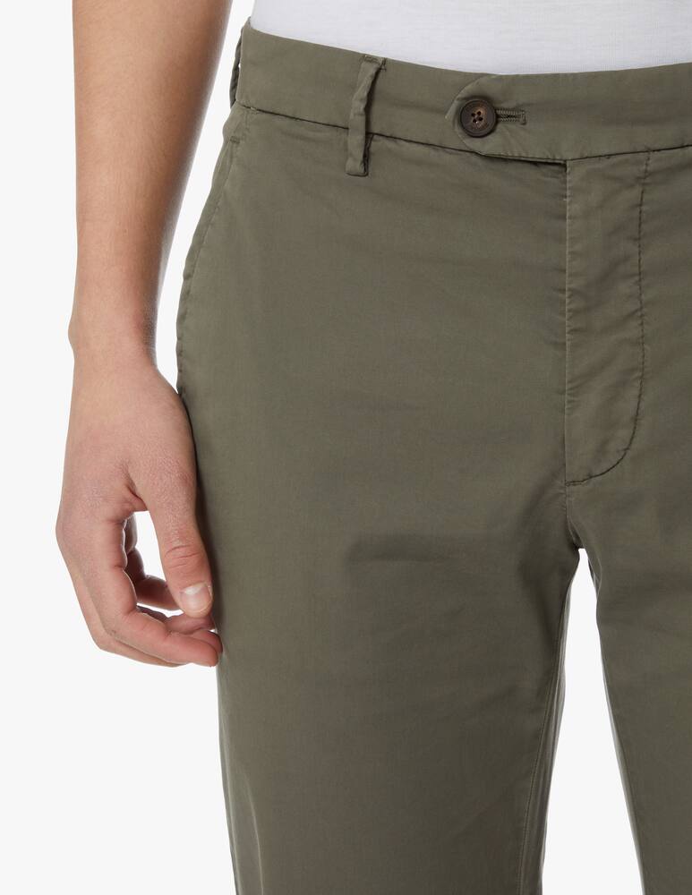 rinascente Zegna Satin cotton chino pant - green