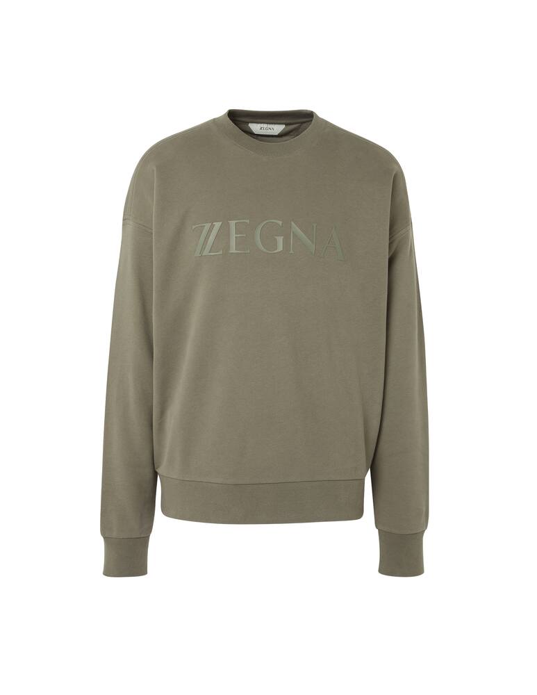 rinascente Zegna Felpa girocollo logo - verde