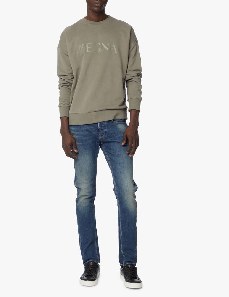 rinascente Zegna Felpa girocollo logo - verde