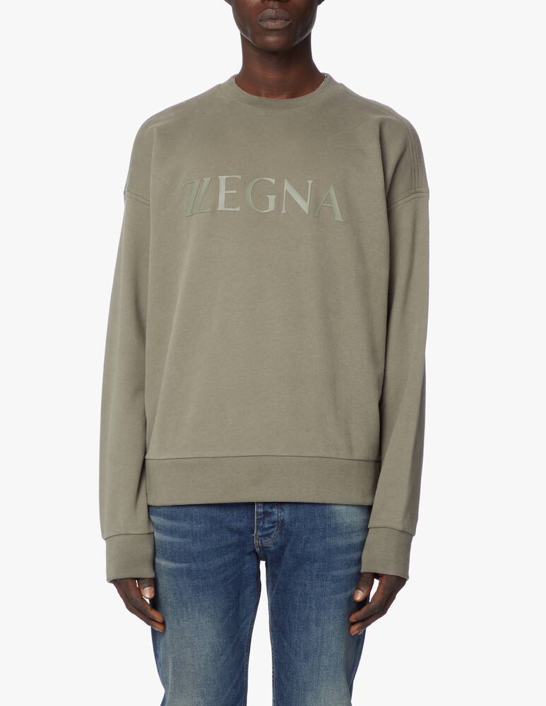 rinascente Zegna Felpa girocollo logo - verde