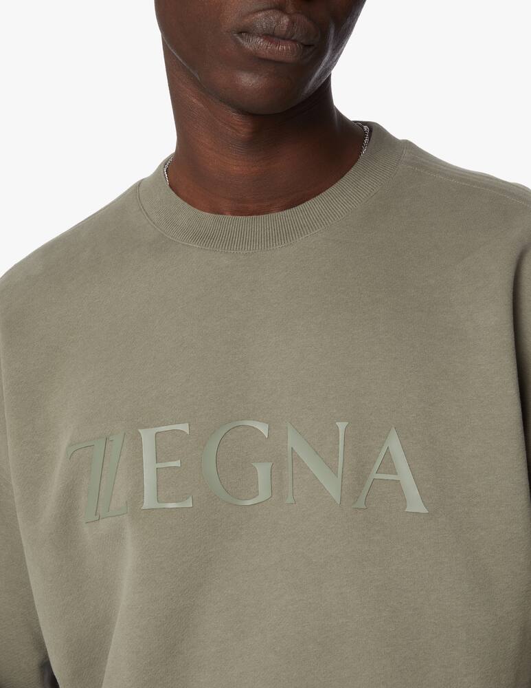 rinascente Zegna Felpa girocollo logo - verde
