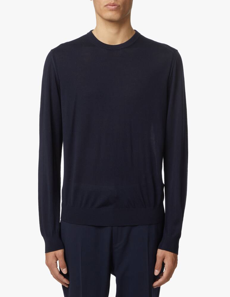 rinascente Zegna Maglia girocollo merino - blu