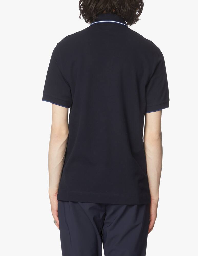 rinascente Zegna Carry over piquet short sleeve polo - blue