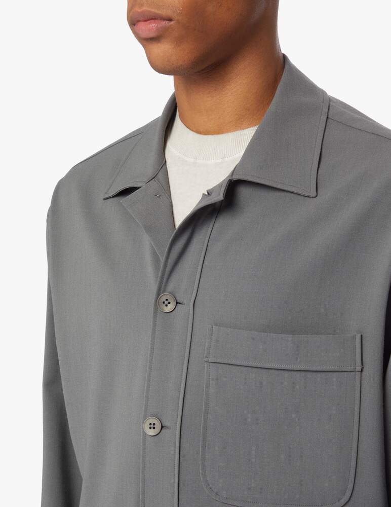 rinascente Zegna Tech gabardine overshirt jacket - blue