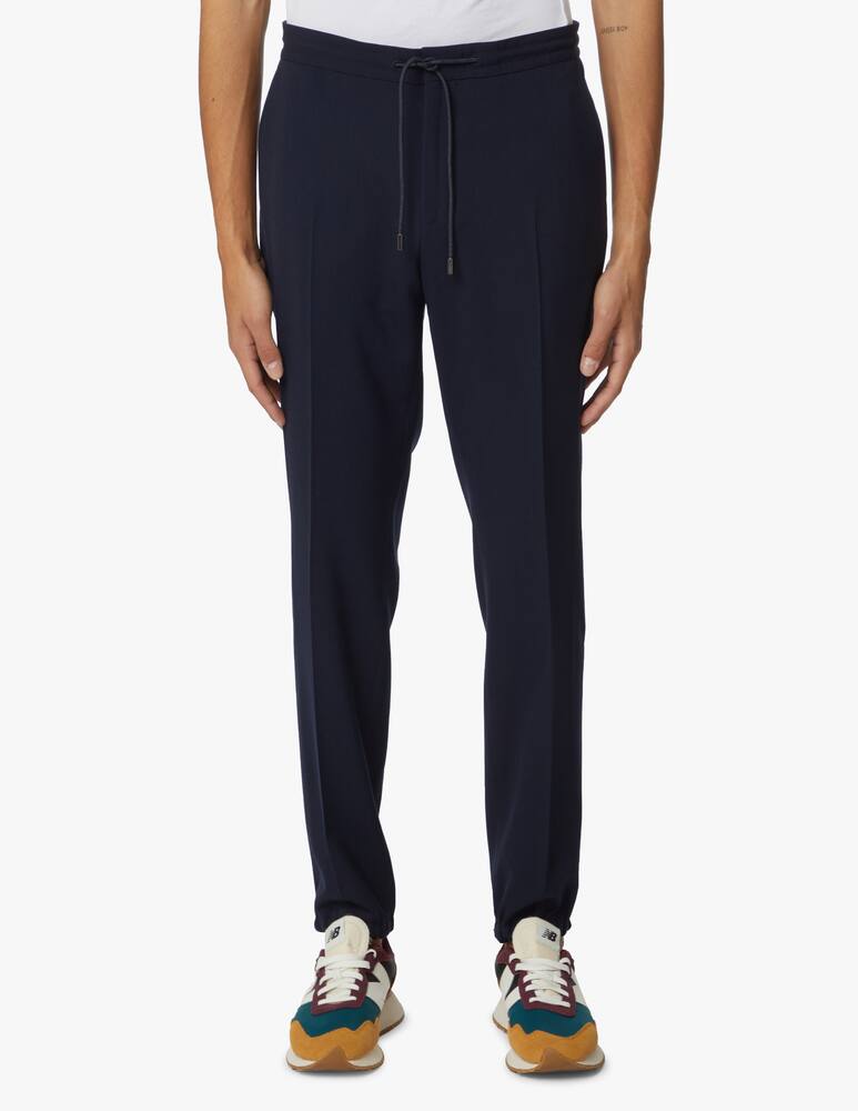 rinascente Zegna Tech gabardine coulisse pant - blue