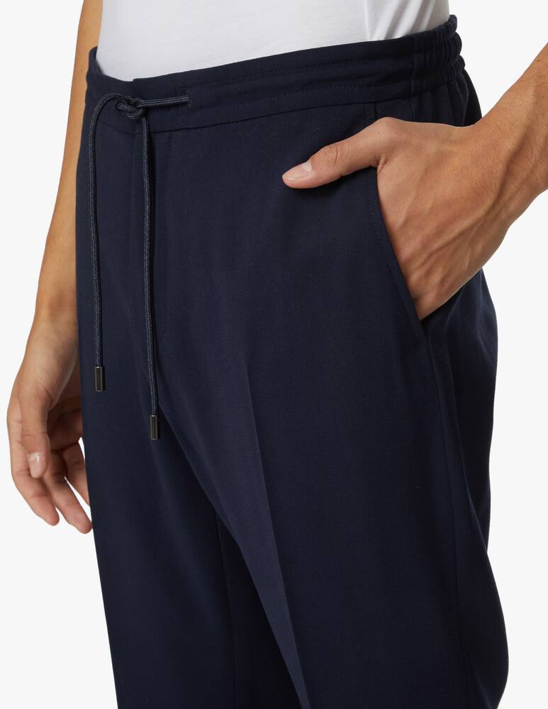 rinascente Zegna Tech gabardine coulisse pant - blue