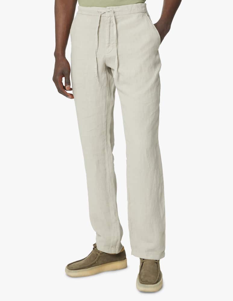 rinascente Zegna Garment dyed linen coulisse pant - grey