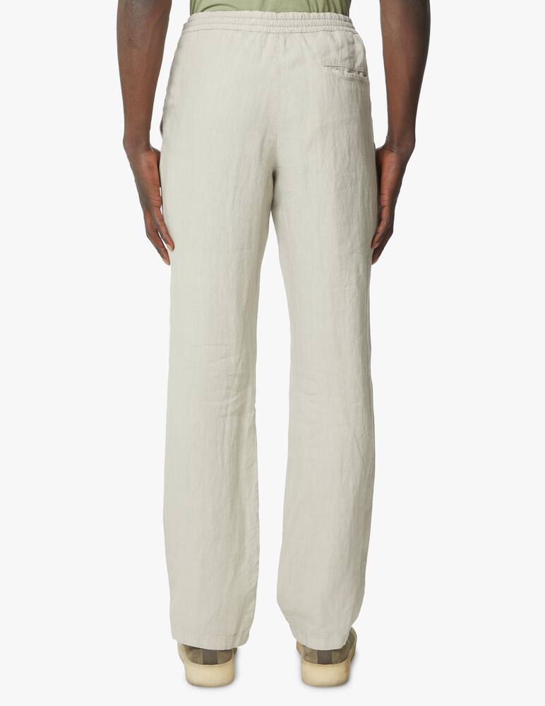 rinascente Zegna Garment dyed linen coulisse pant - grey