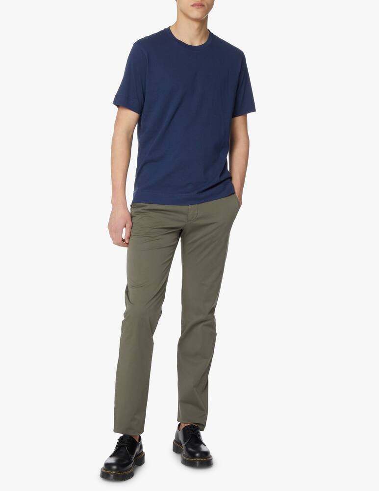 rinascente Z Zegna Cotton linen mix short sleeve t-shirt - blue