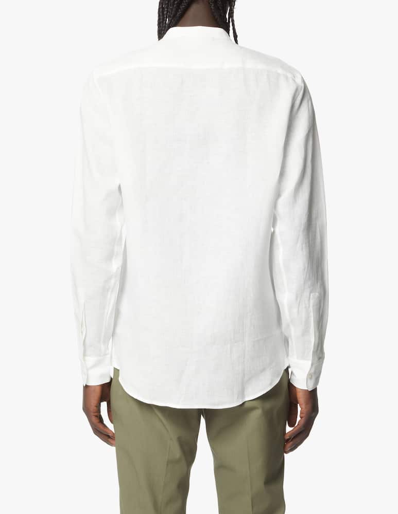 Z Zegna Camicia manica lunga collo guro tinto filo - bianco - immagine 3 Z Zegna Camicia manica lunga collo guro tinto filo - bianco - immagine 3