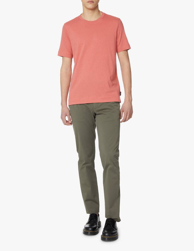 rinascente Zegna Maglietta manica corta misto cotone lino tu - rosa