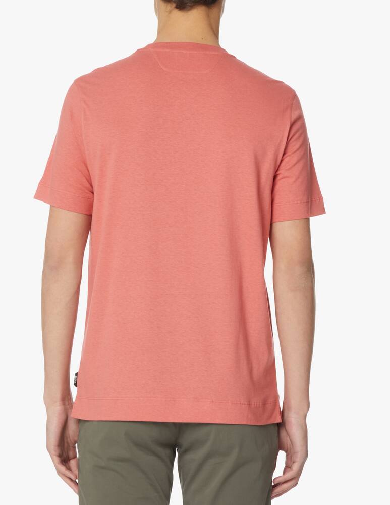 rinascente Zegna Maglietta manica corta misto cotone lino tu - rosa