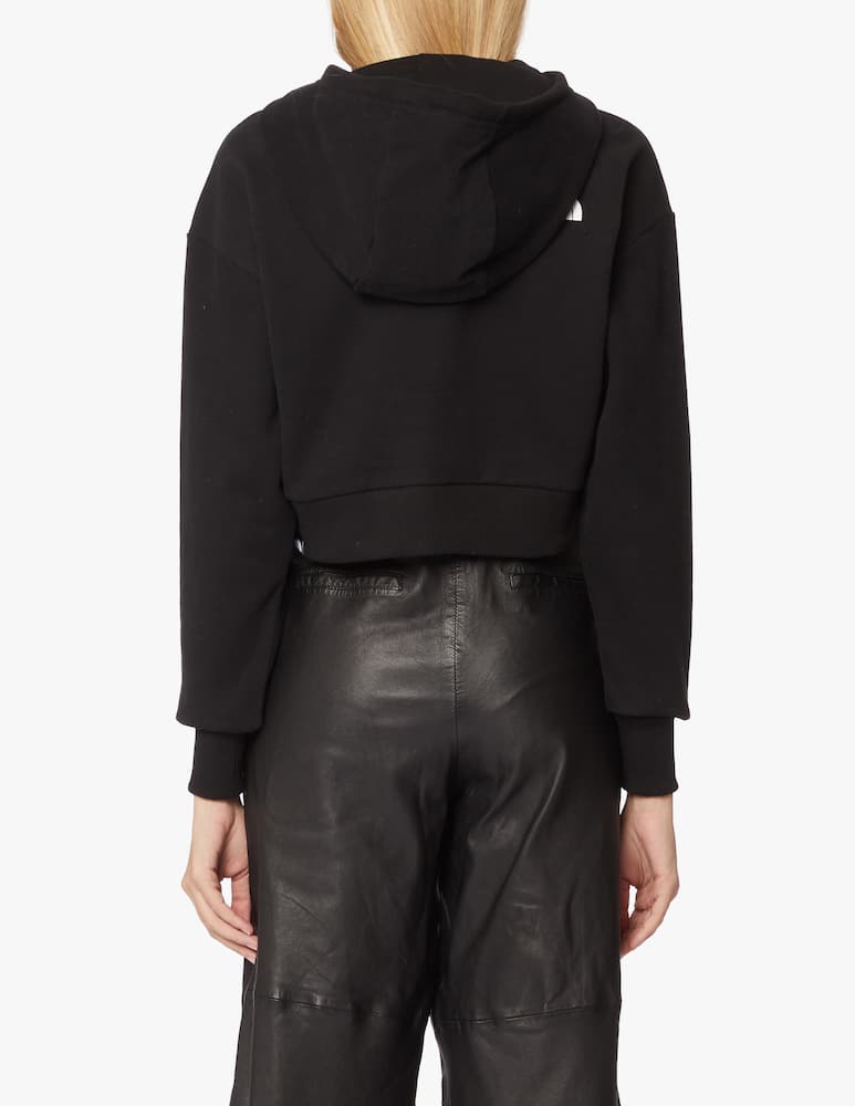 rinascente The North Face Trend felpa con cappuccio corta in vita - Nero