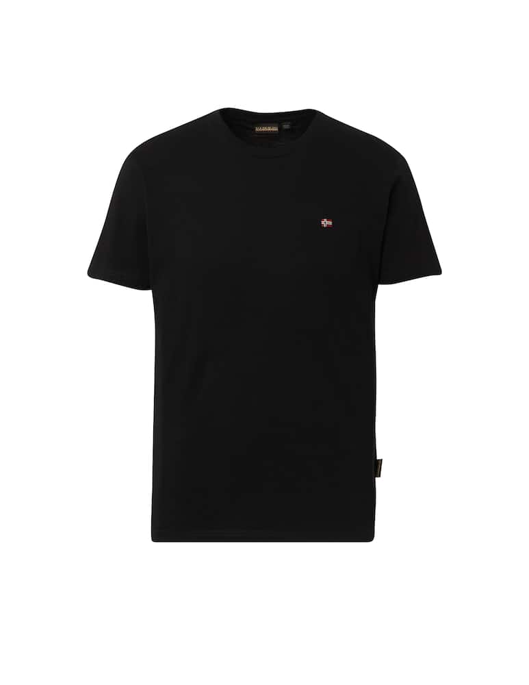 rinascente Napapijri Maglietta manica corta logo piccolo bandiera - nero