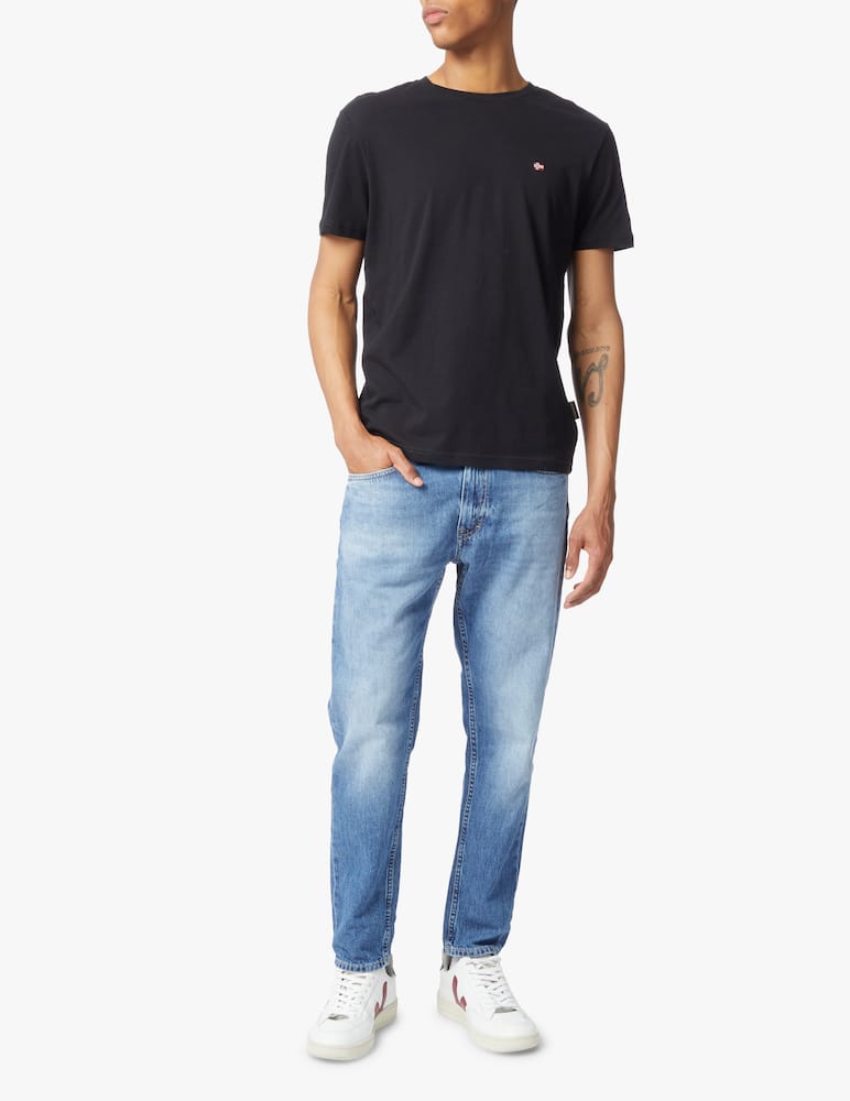 rinascente Napapijri Maglietta manica corta logo piccolo bandiera - nero