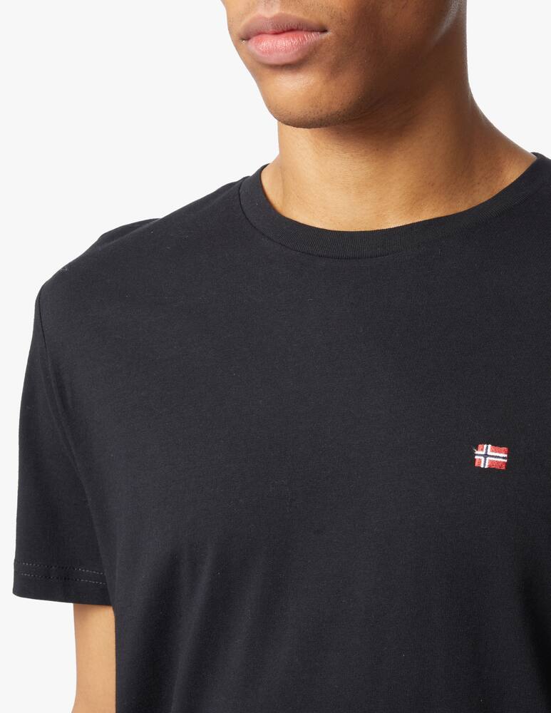 rinascente Napapijri Maglietta manica corta logo piccolo bandiera - nero