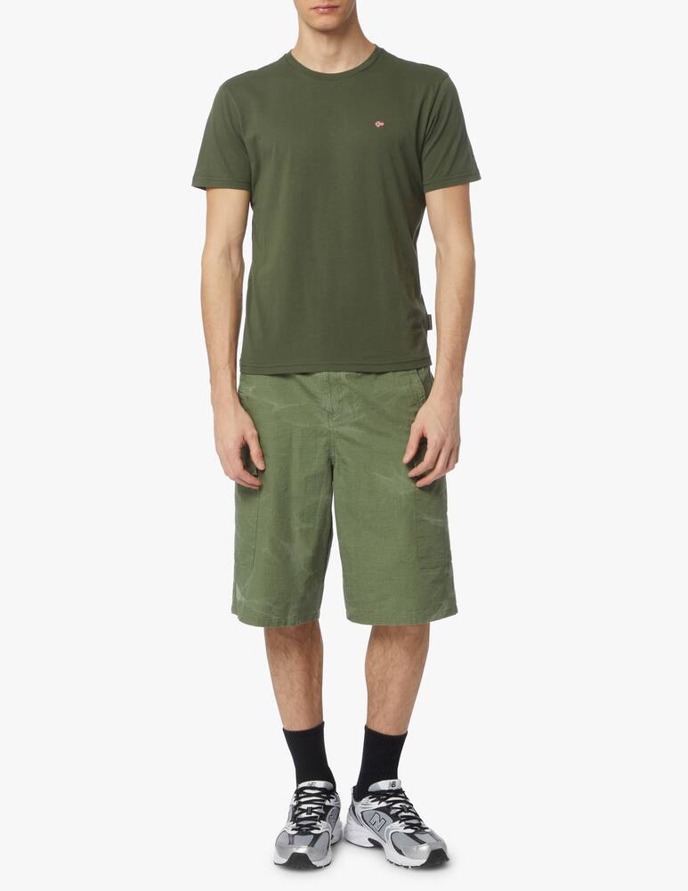 rinascente Napapijri Small logo flag t-shirt - olive