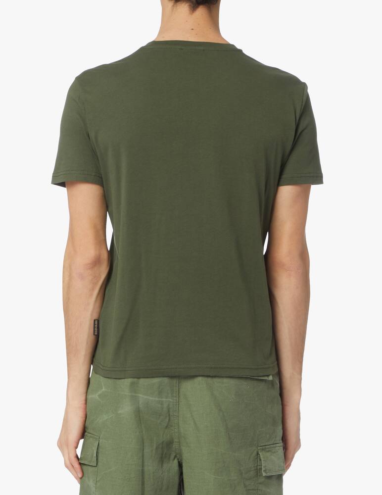 rinascente Napapijri Small logo flag t-shirt - olive