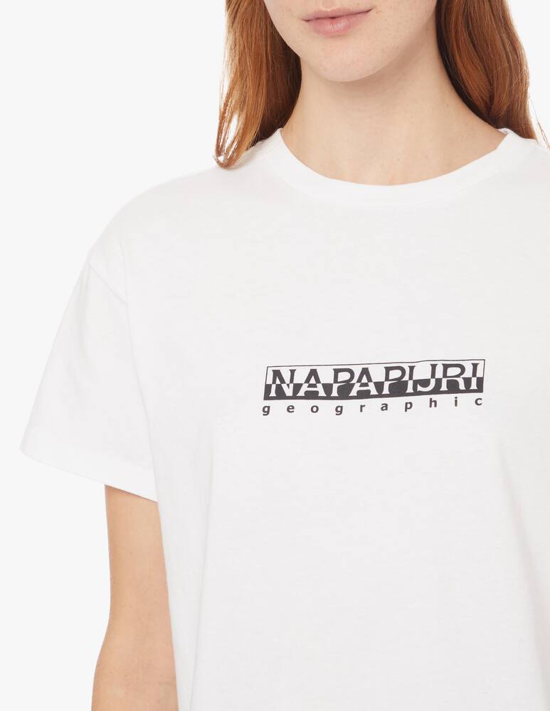 rinascente Napapijri T-shirt crop in cotone con logo