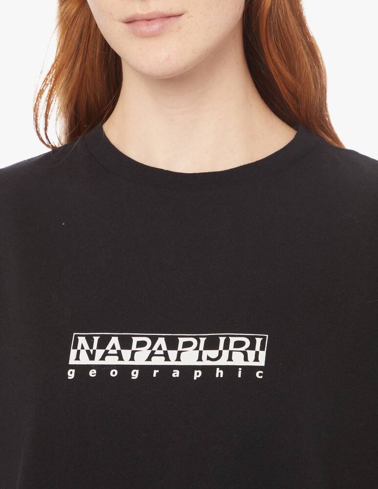 rinascente Napapijri T-shirt crop in cotone con logo