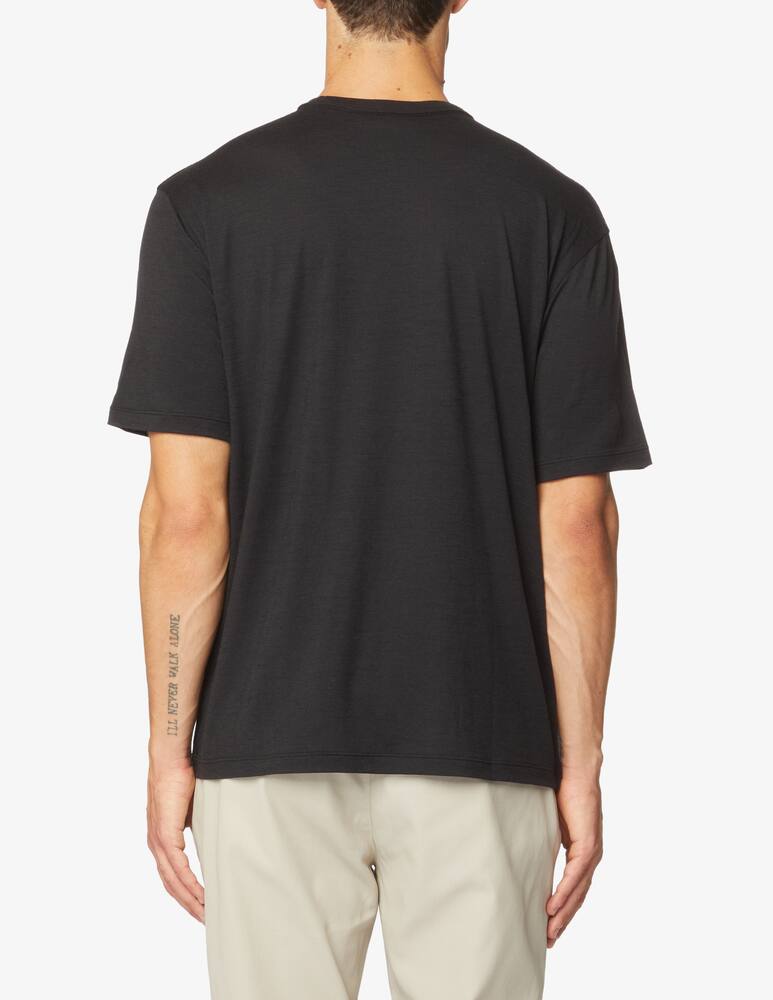 rinascente Icebreaker Maglietta girocollo granary con tasca - Nero