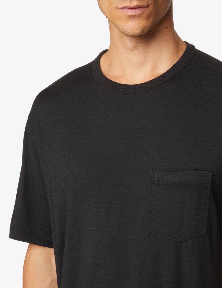 rinascente Icebreaker Maglietta girocollo granary con tasca - Nero