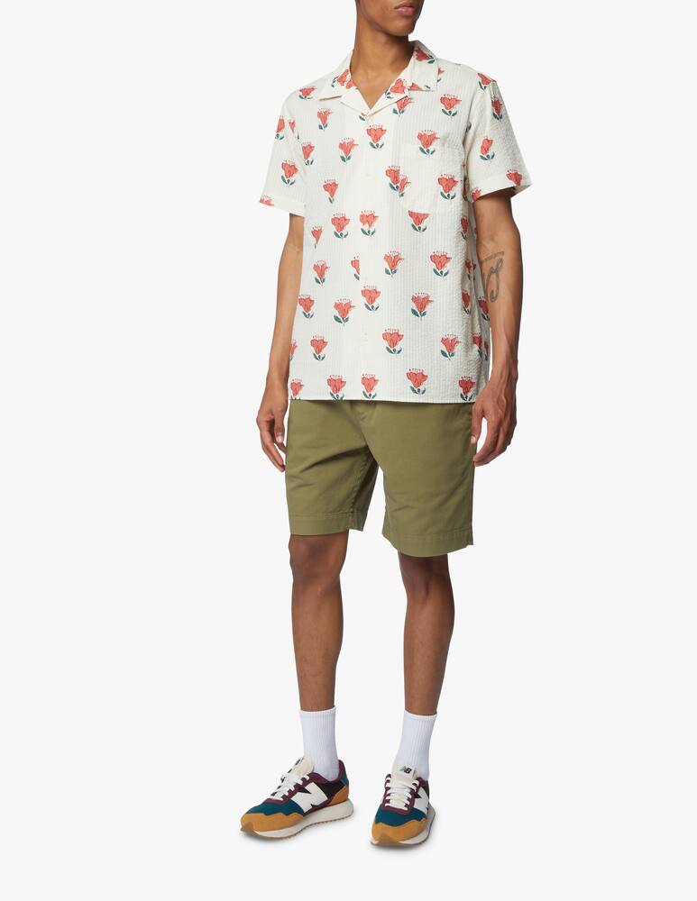 rinascente YMC Camicia manica corta fiori - bianco